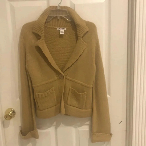 Pout Sweaters - Tan cardigan -size medium